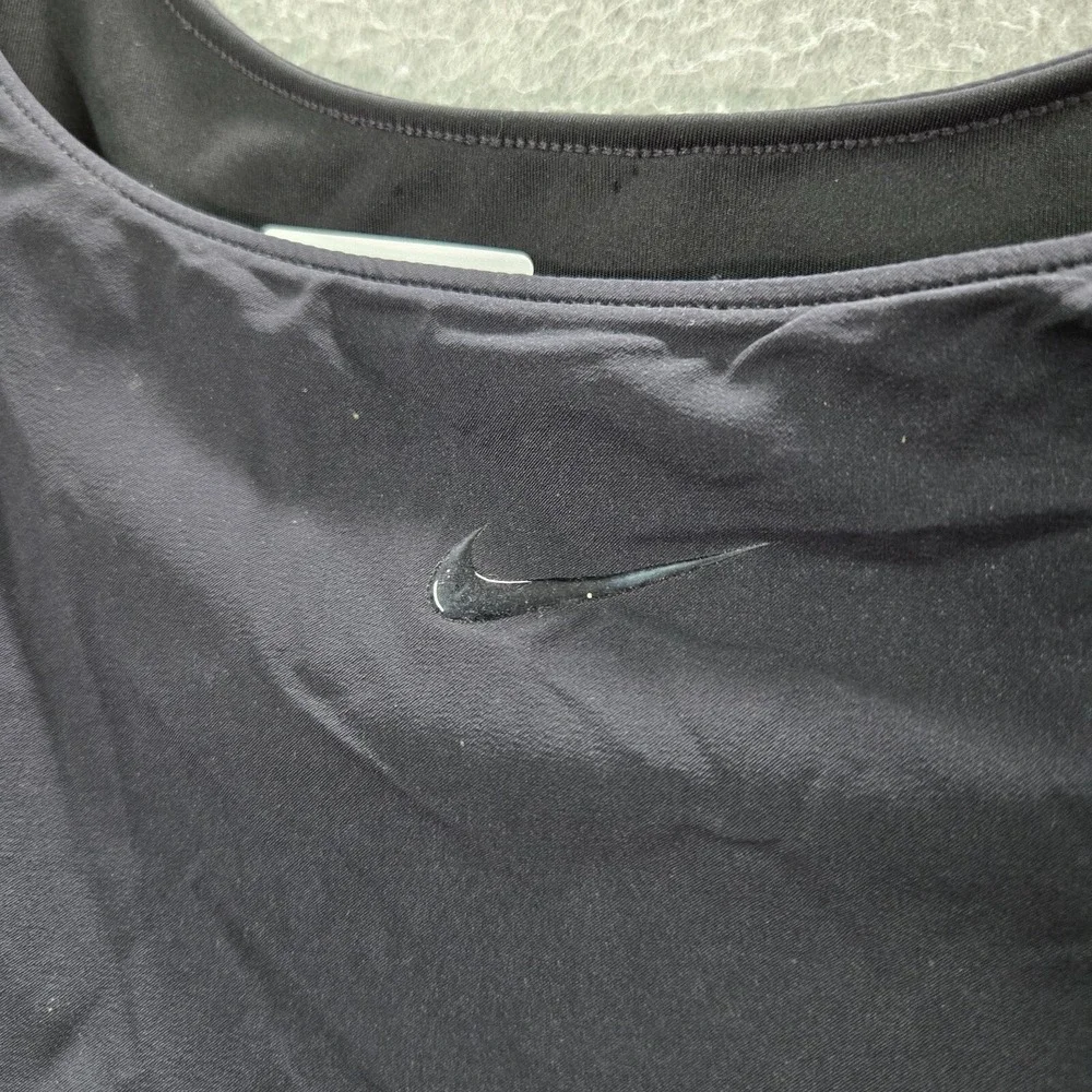 Nike Women Dress 1X Black Bliss Luxe Training Mini Tank Swoosh Lined Sleeveless‎